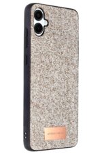 Mey İthalat®  Samsung Galaxy A06 Bright Simli Kapak - Gold