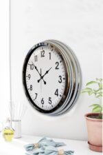 Krom Elegance 40 Cm Metal Standart Duvar Saati - Görsel 2