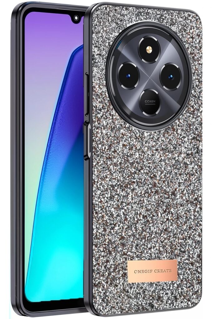 Mey İthalat®   Redmi 14C Bright Simli Kapak - Gold