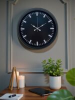 Black Baseline 40 Cm Metal Duvar Saati