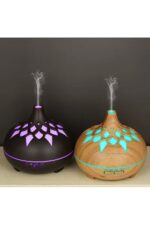 Aroma Difüzör Gece Işığı 7 Led DESENLİ Nemlendirici Kumandalı Buhar Makinesi 550 ml - Görsel 5
