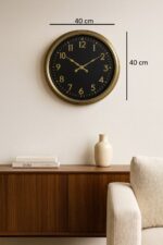 İhtişam Eskitme 40 Cm Metal Duvar Saati - Görsel 5