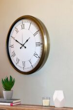 52 cm Eskitme Metal Retro Duvar Saati - Görsel 4