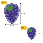 BUFFER® 2'li İç İçe Geçebilen Üzüm Model Saklama ve Beslenme Kabı Seti (550 ml + 250 ml) - Görsel 4