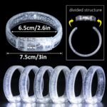 Mey İthalat® Beyaz-Gümüş Led Işıklı Baskı Yapılabilen Pilli Bileklik Bilezik 1,5 cm Genişlik - Görsel 4
