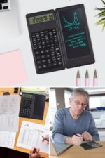 BUFFER® Silinebilir LCD Yazı Tabletli,Kalemli Katlanabilir Bilimsel Hesap Makinesi - Görsel 7