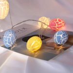 BUFFER® 10lu Renkli Yumurta Şeklinde Dekoratif Dolama Led Aydınlatma - Görsel 6