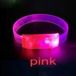 Mey İthalat® 3 Modlu Pilli LED Işıklı Esnek Parti Bilekliği Pembe - Görsel 3