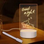 BUFFER® USB Kablolu Işıklı Kendiliğinden Beyaz Kalemli-Silgili Kreatif 3D Görselleştirme LED Lambası - Görsel 2