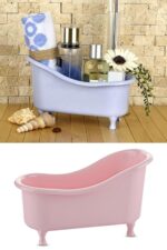BUFFER® Dekoratif Mini Küvet Şeklinde Çok Amaçlı  Banyo Düzenleyici Sepet - Görsel 6