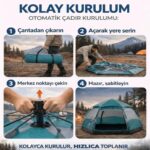 Hızlı Kurulumlu Geniş Aile Outdoor Çadırı 240x240x160 cm