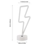 BUFFER® Dekoratif Şimşek Şeklinde Pilli Neon Led Lamba Süs Masa Lambası - Görsel 6