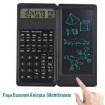 BUFFER® Silinebilir LCD Yazı Tabletli,Kalemli Katlanabilir Bilimsel Hesap Makinesi - Görsel 5