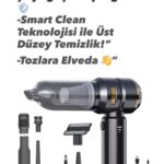 Kablosuz Şarjlı El Süpürgesi 2’si 1 Arada – Güçlü Vakum ve Üfleme Özellikli Mini Temizlik