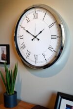 Roma Zarafeti Krom 52 Cm Metal Duvar Saati - Görsel 2