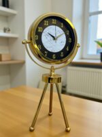 Golden Marble Üç Ayaklı Metal Masa Saati - Görsel 3