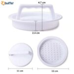 BUFFER®  Hamburger Ve Köfte Şekillendirici Köfte Kalıbı Pratik Burger Pres Aparatı - Görsel 4
