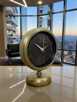 Retro Modern Tasarım 25 x 20 Cm Metal Masa Saati - Görsel 3