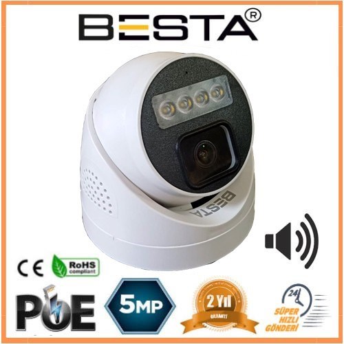 5 MP IP POE WARM LED Dahili Mikrofonlu Dome Güvenlik Kamerası KD-5250WB 5 MP IP POE WARM LED Dahili Mikrofonlu Dome Güvenlik Kamerası KD-5250WB
