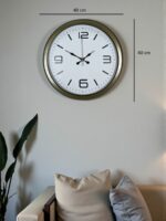 Modern Tasarım Eskitme 40 Cm Metal Duvar Saati - Görsel 5