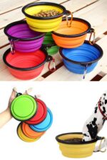 BUFFER® Katlanabilir Kedi Köpek Mama ve Su Kabı Köpek Oyuncağı - Görsel 3