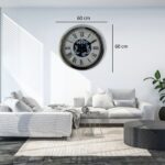 Roma Atlas Silver 60 Cm Çarklı Krom Duvar Saati - Görsel 4