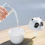 Sevimli Panda Figürlü Hava Nemlendirici – Ultrasonik Soğuk Buhar Makinesi, LED Işıklı Masaüstü Oda Nemlendirici - Görsel 4
