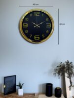 Elegance Gold Luxury 40 Cm Metal Duvar Saati - Görsel 5