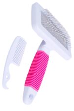 BUFFER® Kedi Köpek Telli Küçük Boy Tüy Bakım Seti Evcil Hayvan Tarama Fırçası - Görsel 8