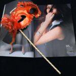 Mey İthalat® Kırmızı Işıltılı Tutmalı Fotoğraf Çekimi Maskesi 18x29 cm - Görsel 4