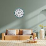 Turkuaz 36 Cm Dekoratif Duvar Saati