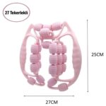 BUFFER® 27 Tekerlekli Lenfatik Masaj Roller – Selülit Giderici, Cilt Sıkılaştırıcı, Bacak Kol Sırt Masaj Aleti - Görsel 5