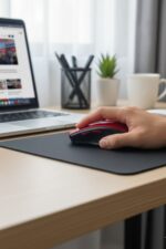 BUFFER® Kırmızı Renkli Baş Parmak Destekli Ergonomik Sessiz Kablosuz Mouse – USB Alıcılı, Ofis ve Oyun İçin Konforlu Bilgisayar Faresi MS6300 - Görsel 7