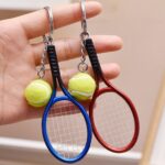 BUFFER® Gerçekçi Tenis Raketi Tasarımlı Şık Anahtarlık Kolye Çanta Süsü Tennis Keychain - Görsel 6