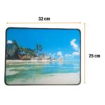 BUFFER® 25x32 cm Küçük Boy Mouse Pad Manzara Ada - Görsel 5