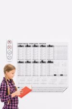 BUFFER® Çarpım Tablosu Ezberleme Manyetik Duvar Stickerı 105 x 100 cm - Görsel 8