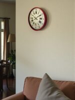 36 Cm Kırmızı Retro Duvar Saati - Görsel 2