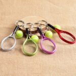 BUFFER® Gerçekçi Tenis Raketi Tasarımlı Şık Anahtarlık Kolye Çanta Süsü Tennis Keychain - Görsel 5