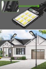 BUFFER® 3 Farklı Işık Modlu Güneş Enerjisiyle Şarj Olan Dış Mekan Uyumlu Kumandalı Solar Duvar LEDİ - Görsel 7