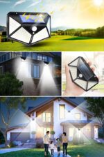 BUFFER® 100 Ledli 3 Farklı Aydınlatma Ayarlı Solar Güneş Enerjili Hareket Sensörlü Bahçe Duvar Lambası - Görsel 8
