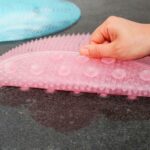 BUFFER® Silikon Fırçalı Banyo Masaj Matı ve  Ayaklar için Topuk Masaj Paspası - Görsel 5